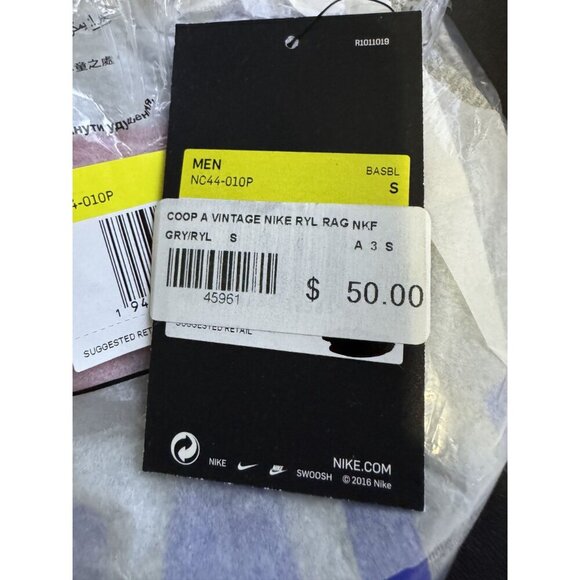 Nike Atlanta Braves Vintage Raglan 3/4 Sleeve Baseball Tee T-Shirt Men's Small S - Picture 5 of 9